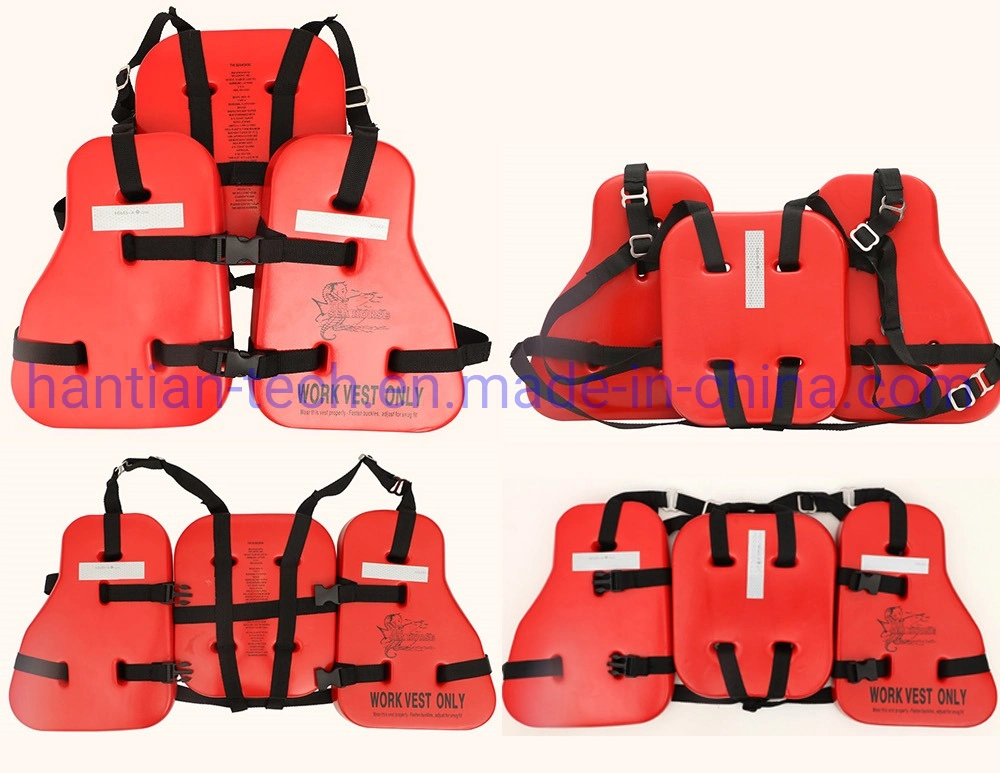 Warna Merah PVC Foam Kerja Dewasa Jaket Offshore Pro Foam LifeJacket Jaket dengan abah -abah
