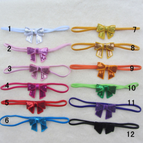 Pailletten Bowknot Stirnband Haar Bänder Schmuck Haarschmuck