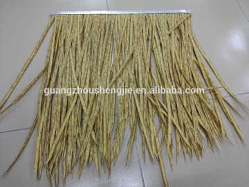 SJ120995 Recycable synthetic plastic thatch roof/fire resistant palm leaf thatch umbewrlla