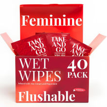Customized washable women's intimate hygiene wipes individually packaged