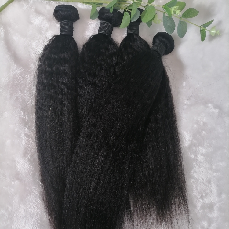 YAKI kinky straight 30 inch  Wholesale price Human Hair  Cuticle Aligned Hair Free Sample 8A Silky Brazilian Hair Bundle