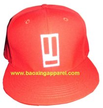 100% acrylic fitted flat bill hat caps