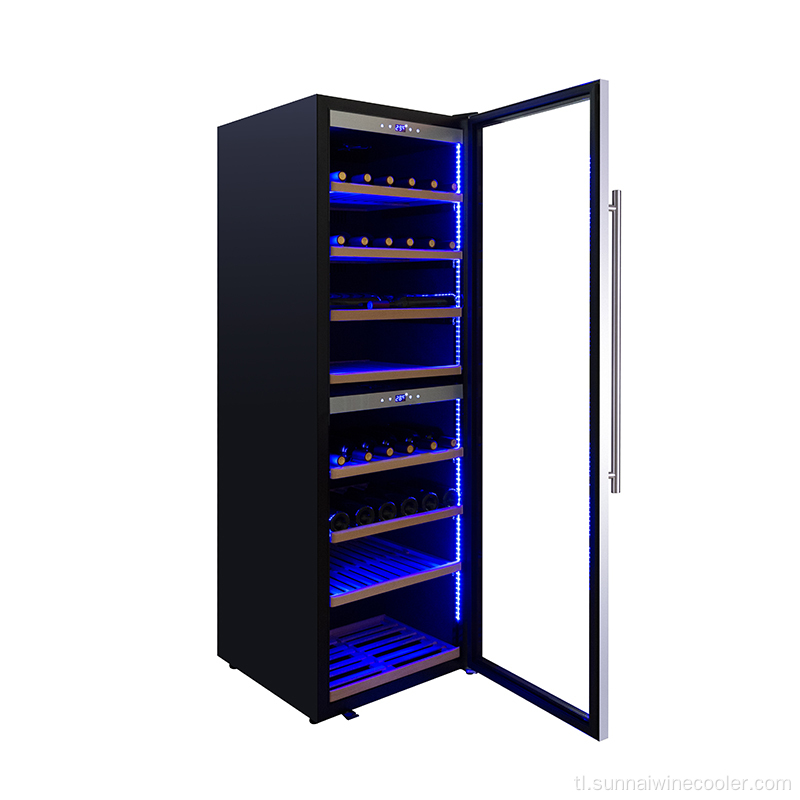 Freestanding 180 bote dual zone wine cooler