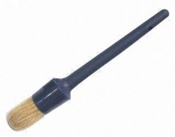 Plastic handle white bristle round brush