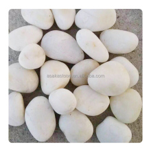 Natural White Unpolished Washed River Stone Pebbles for Garden and Landscape Decor