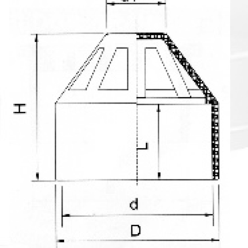 Din Drainage Upvc Vent Cowl Gray اللون