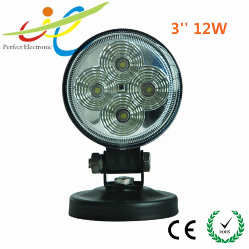 Best price 3" 12W 12v/24v LED car light offroad headlight for atv,motor,tractor and truck