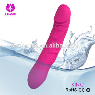 2016 100% waterproof silicone electric dildo, full silicone dildo