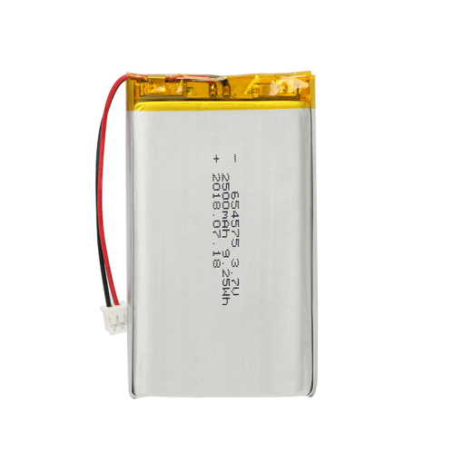 高性能654575 3.7V 2500mAh Liポリマーバッテリー