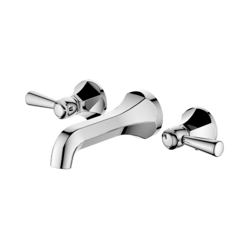Wall mounted faucet concealed double lever basin mixer