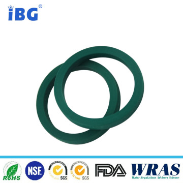 green color square silicone rubber gasket, rubber washer