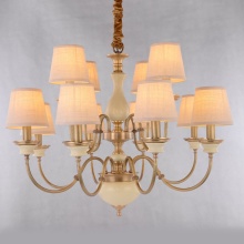 Modern Luxury Brass Chandeliers for Hotel Lobby and Villa Decor