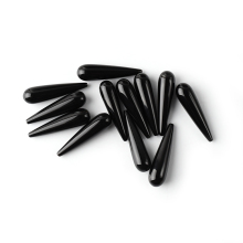 Black agate semi precious Gemstone Long Drop Teardrop