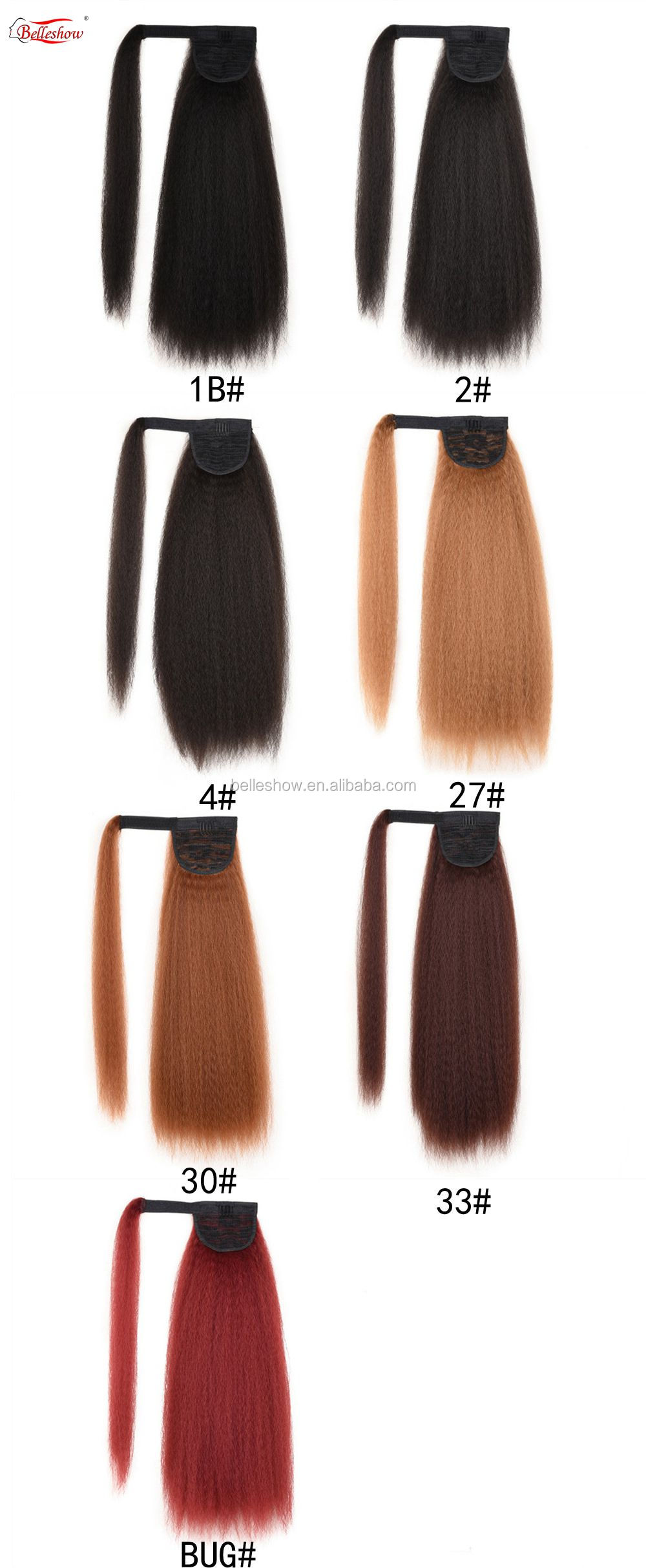 Hot sell Big Jacques pattern fluffy wig ponytail magic paste long hair wig ponytail long curly magic paste wig ponytail
