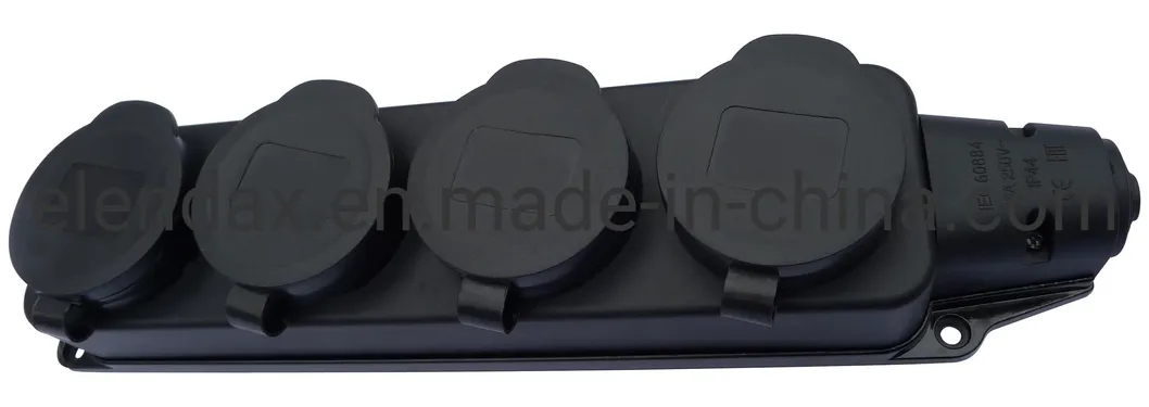 Промышленная водонепроницаемая 4-местная электрическая розетка (P6410E)