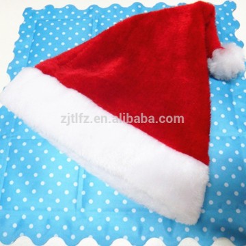 red velvet Christmas hat plush christmas cap christmas hat for decoration