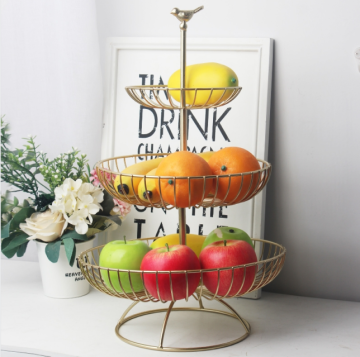 Bird three-tiered fruit basket