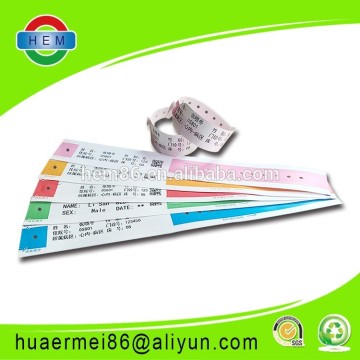 eco-friendly hospital single use stickup wristband