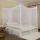 White Hanging Rectangle Tassel Mosquito Net Bed Canopy