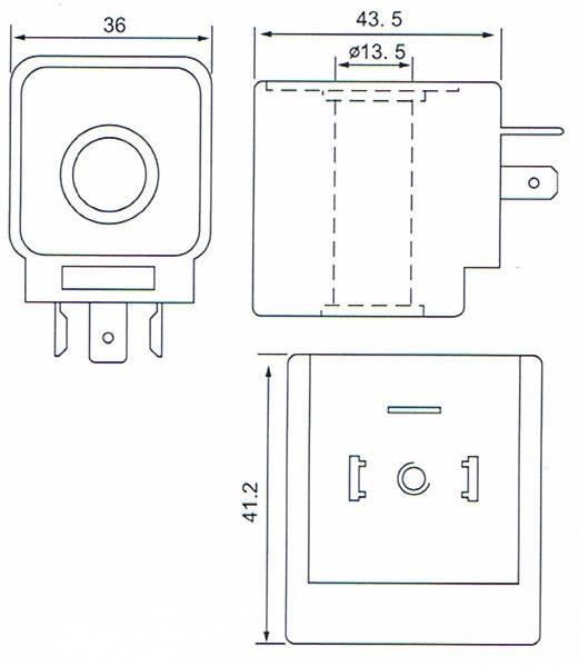 Dimension of BB13541204 Solenoid Coil: