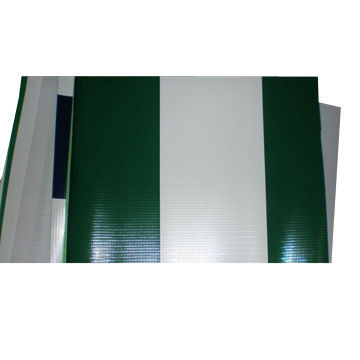 Striped Color Laminated PVC Sunshade Tarpaulin