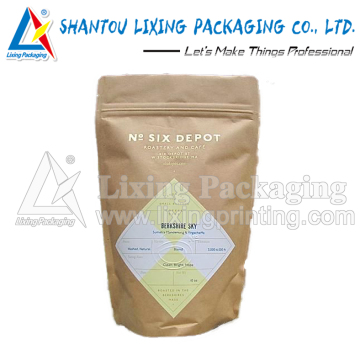 LIXING PACKAGING brown kraft food packaging paper bags with window