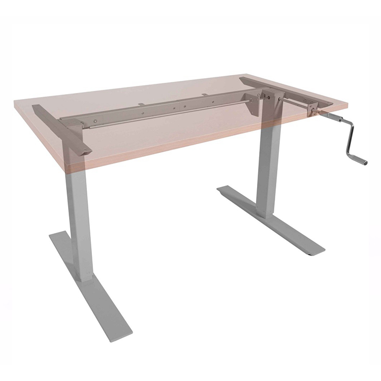 Ergonomic Manual Hand Crank Uplift Table Laptop Desk