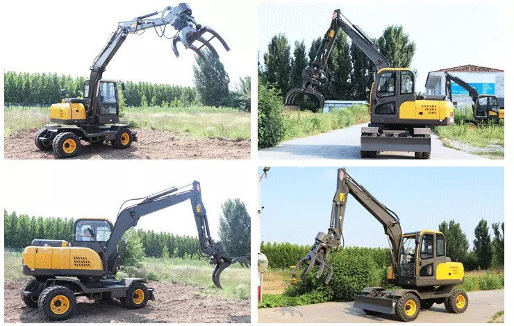Uso de escavadeira de rodas Use of wheel excavator