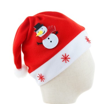 Christmas printed gauze Santa hat flannelette hat