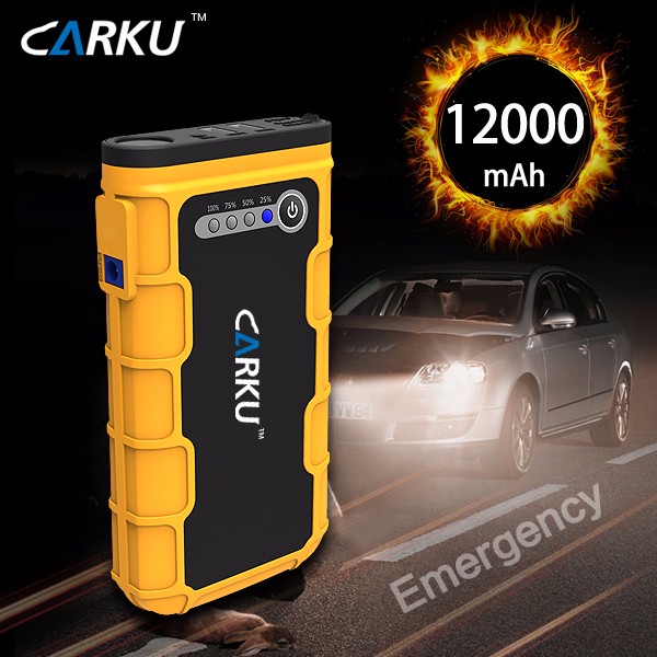 CARKU Intelligent Multi-Function Jumper Starter 12volt jump starter with jumper cable