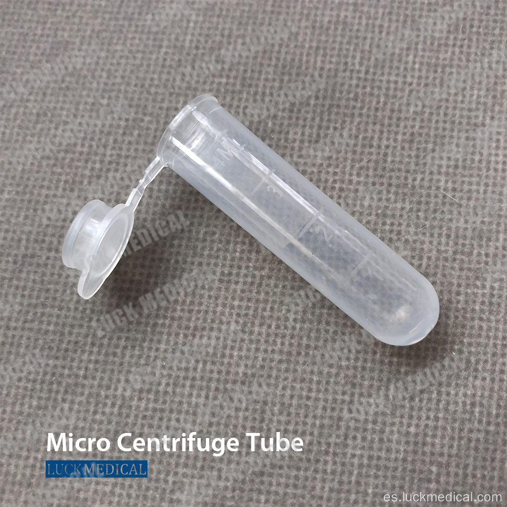Tubo de microcentrífuga de plástico desechable