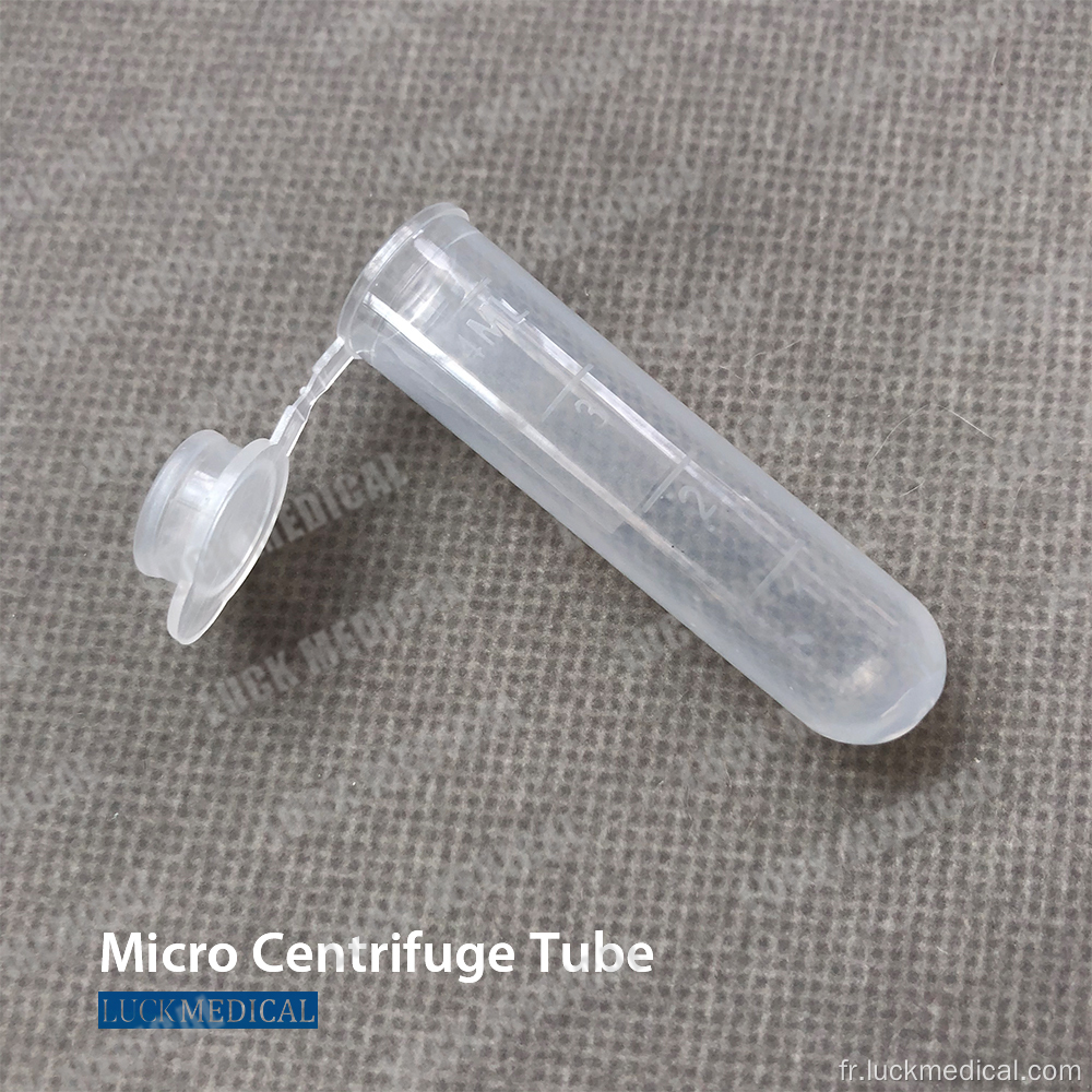 Tube de microcentrifugeuse en plastique jetable