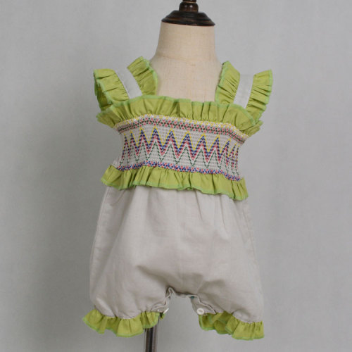 OEM service High Quality Baby Girl Smocked Rompers