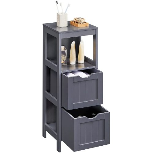 Storage Organizer Corner Rack Stand with 2 Drawers