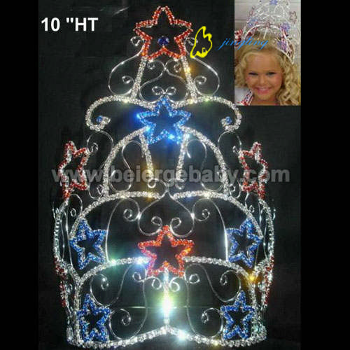 Large custom colored patriotic star crowns