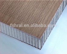 aluminum honeycomb panel, perforated ceilling panel with wood grain finshe