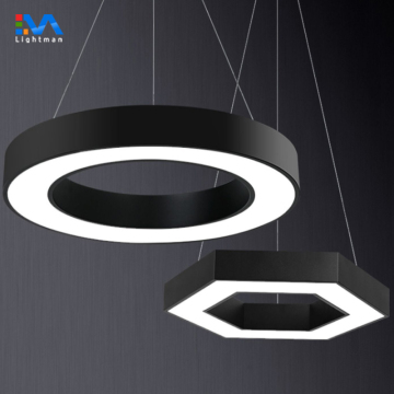 72W 1000mm Hexagon LED Pendant Linear Ceiling Panel Light - Solid or Hollow