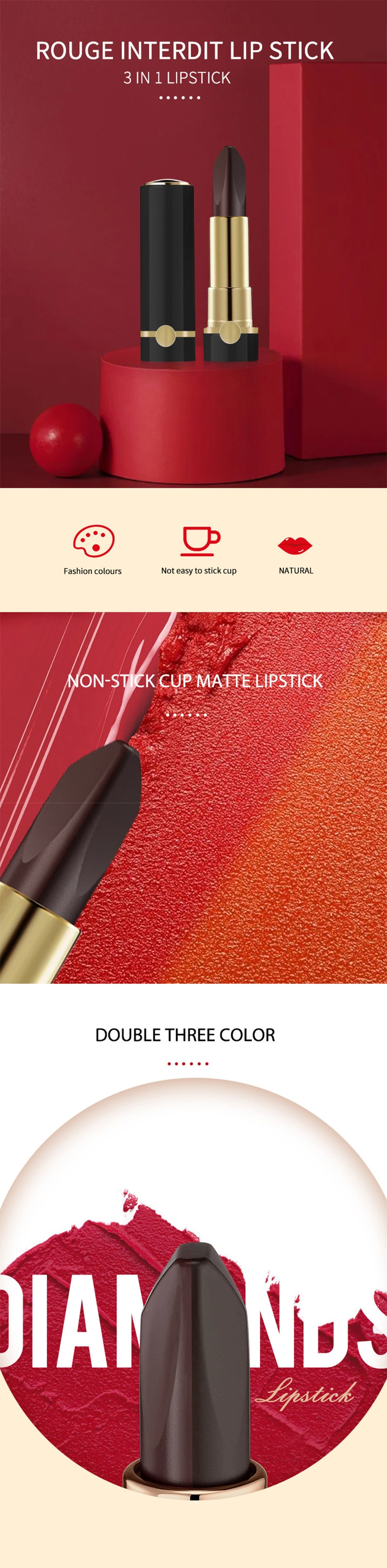 Cosmetics Lipstick Private Label Vegan Lipsticks Makeup Vegan Private Label Double Color Lipsticks