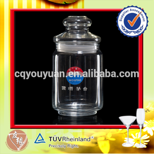 Transparent Custom Thin Glass Jars 650ML Wholesale Glass Jars Lids