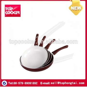 Aluminium ceramic porcelain coating dry cooker fry pan