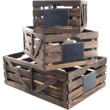 Vintage Home Garden Stacking Wooden Rustic Wood Crate