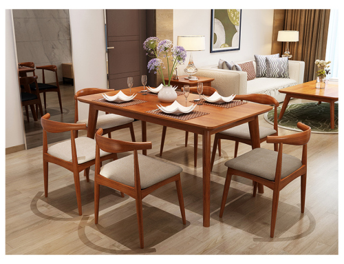 Trä matbord för matsal möbler