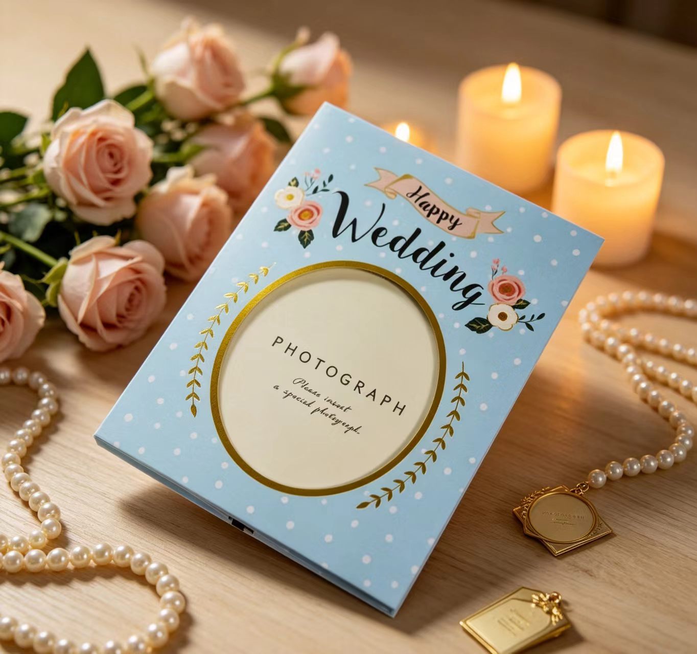 Nagrywalna kartka z pozdrowieniami ślubnymi Wedding recordable greeting card