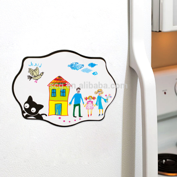 Kitchen magnetic fridge note board