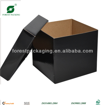 PLAIN BLACK CORRUGATED PAPER BOX