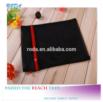YIWU RODA 100%polyester exquisite embroidery square black washing bag