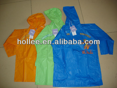 pvc rain coat kids