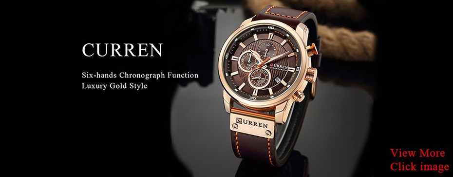 Curren 8291Men Watches Chronograph Luxury Brand Watches Sports Quartz WristWatch Leather Waterproof Watches relogio masculino