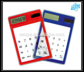 2016 Portable Transparent Solar Energy Colorful Calculator
