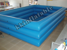 cheap inflatable rectangular spa pool, inflatable 3-ring swimming pool